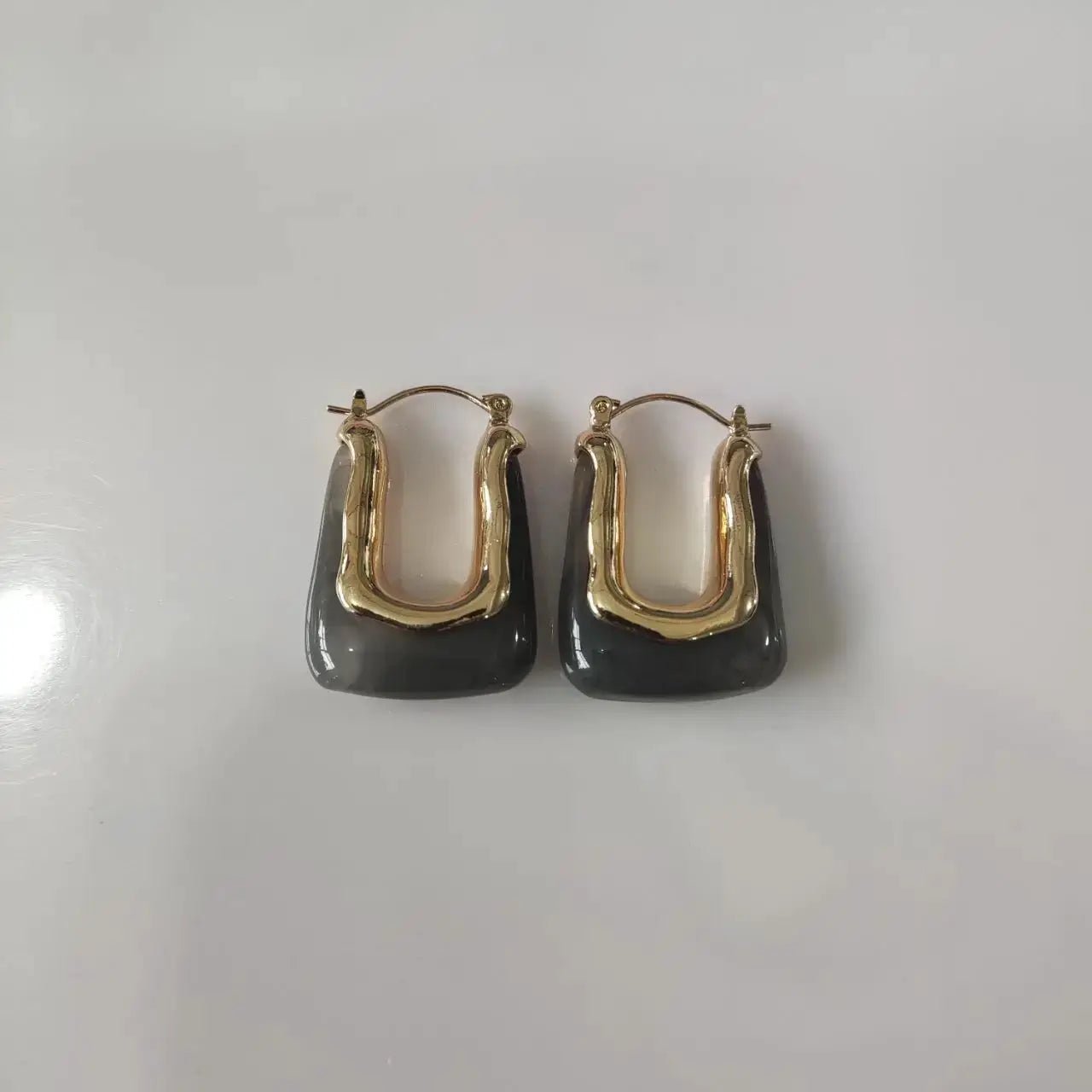 Green Pink Transparent Resin Geometric Irregular Stud Earrings For Women Fashion Jewelry Party 2023 Trend - Simples Market