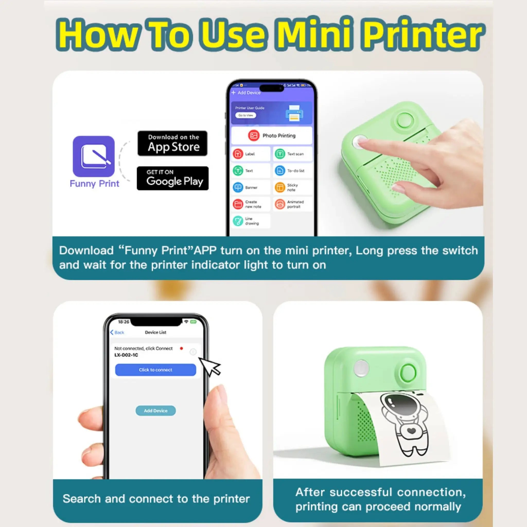 Dolewa D3 Portable Thermal Printer For Labels Stickers And Photos