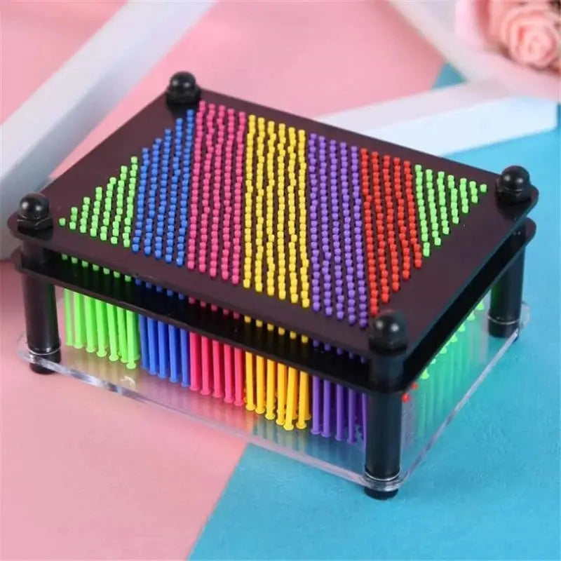 3D Clone Pin Compression Art Toy Hand Model Screen Insertion Pin Board Sculpture For Kids And Adults Craft Illustration