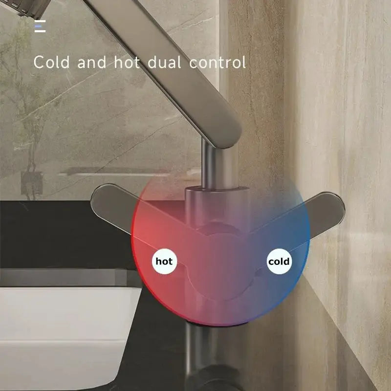 Simples Market dual-mode universal rotating faucet control with hot and cold indicators for kitchen or bathroom basin