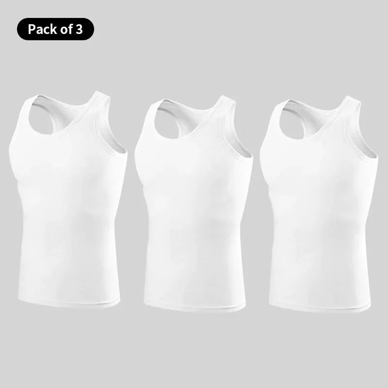 Men's Cotton Sleeveless Sports Vest Tank Top For Fitness Training Pack Of 1 3 5 Piece Set Casual Leisure