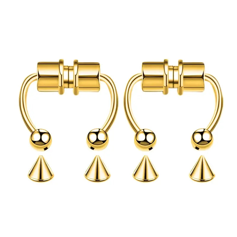 Magnetic Nose Ring Hoop Septum Clip Non Piercing Stainless Steel Hip Hop Punk Fashion Jewelry for Women