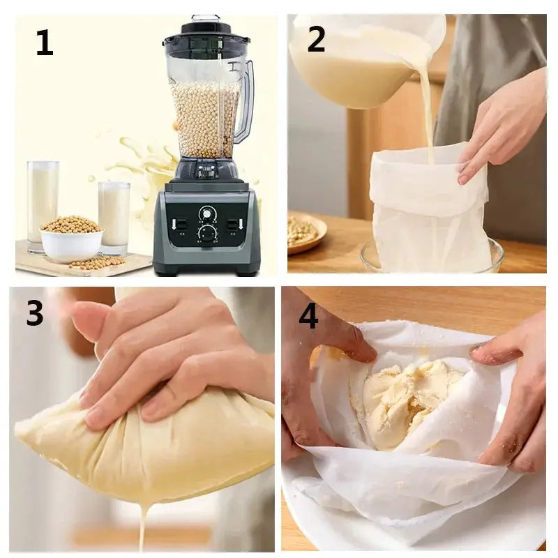 Food Grade Nylon Filter Bag 100 Mesh Reusable Kitchen Strainer Tea Beer Coffee Oil