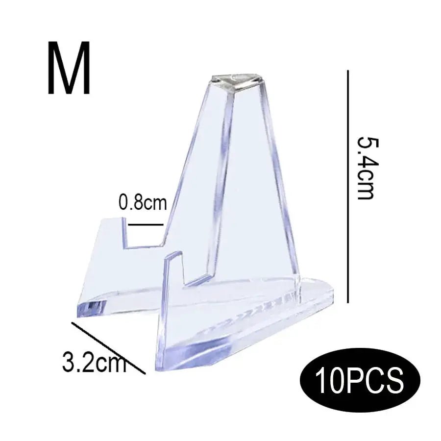 Acrylic Display Holder Transparent Triangle Stand For Commemorative Coins And Small Photo Frames Home Decor - Simples Market