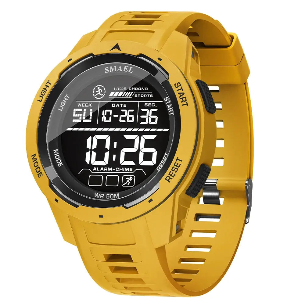 SMAEL 8105 Digital Watch For Men 50 Meter Waterproof Sports LED Backlight Stopwatch