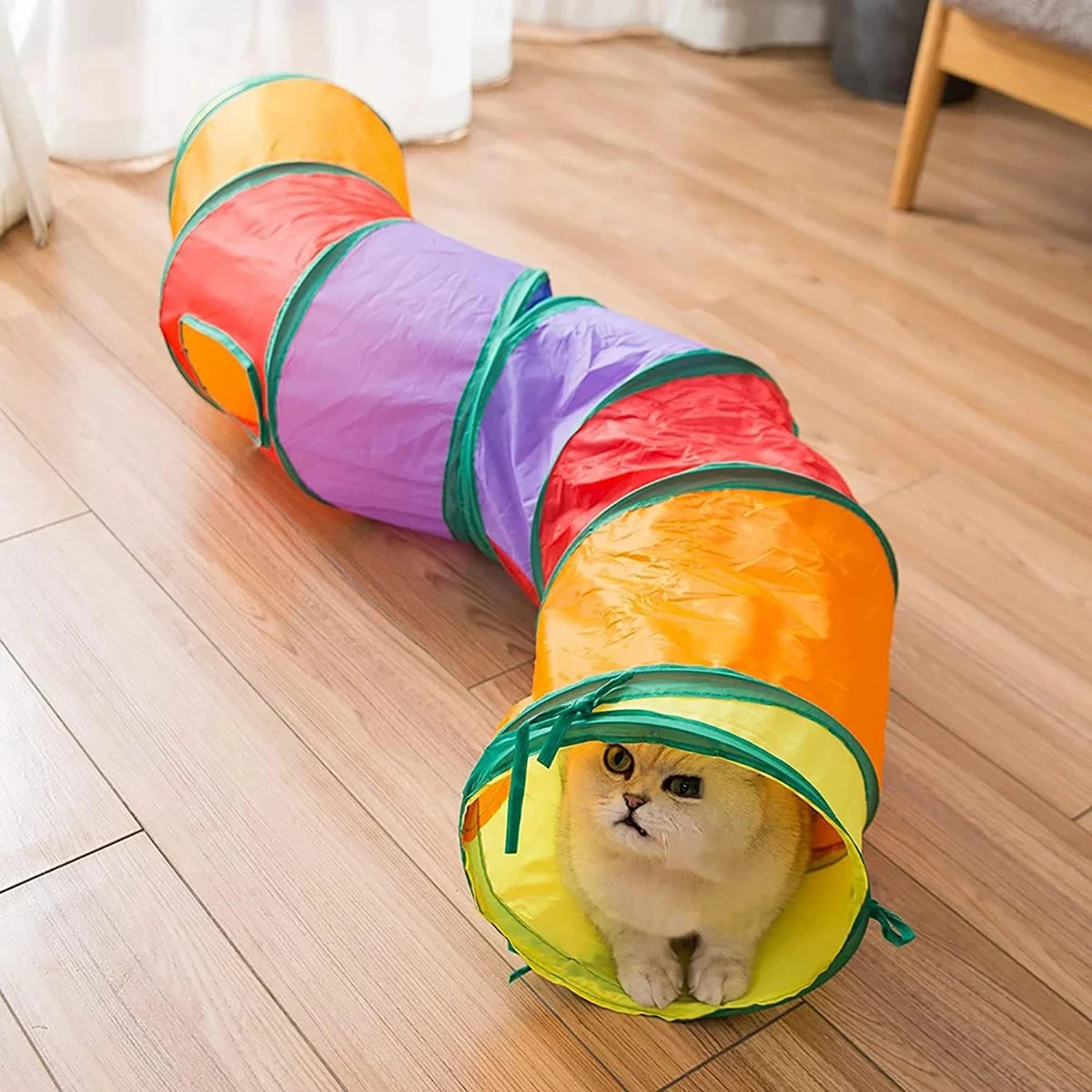 Foldable Cat Tunnel Interactive Toy for Cats Kittens Puppies Rabbits