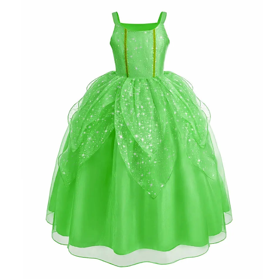 Girls Elsa Anna Rapunzel Jasmine Princess Dress Costume For Carnival Party Cosplay Halloween Christmas