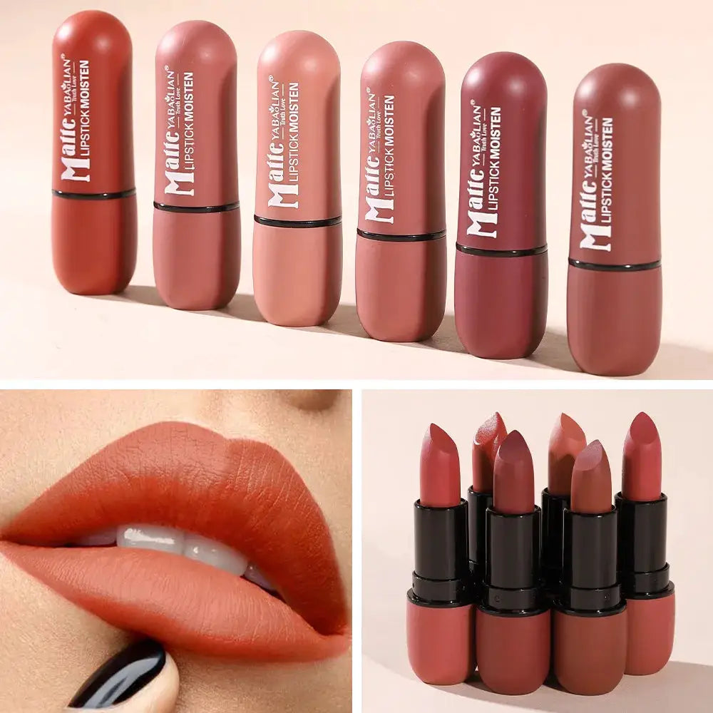 Velvet Bloom Six Color Matte Lipstick Set With Waterproof Long Lasting All Day Finish