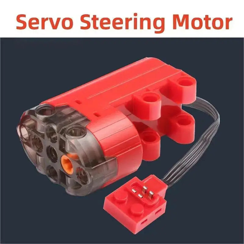 Electric Motor Set for MOC Remote Control Cars with Lithium Battery Box Connectors and Led Lights