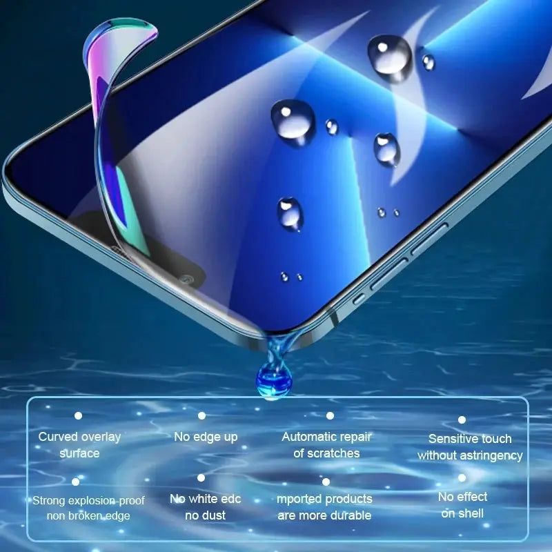 NovaShield 3 Pack Soft Hydrogel Screen Protectors For iPhone 7 Through 16 Pro Max XS XR X Plus Full Coverage TPU Film