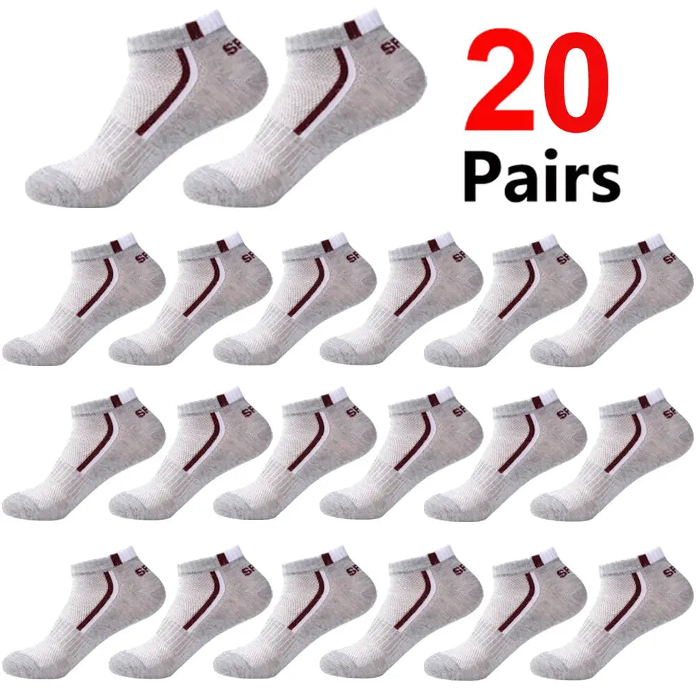 Mens Anti Slip Ankle Boat Socks Five Pairs For Business And Sports Breathable Sweat Resistant Odor Resistant Comfortable