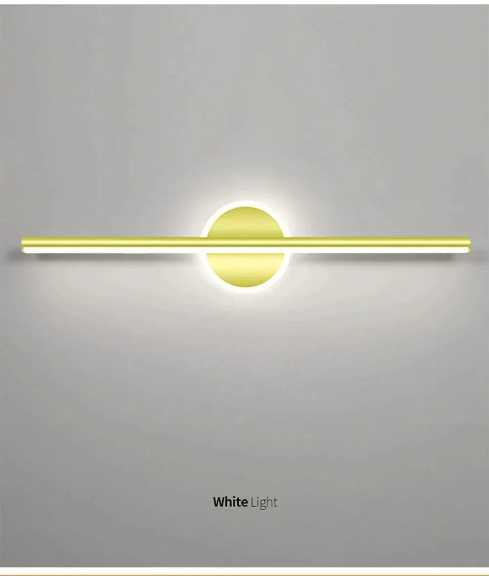Modern LED wall lamp 40/60cm gold finish with circular mount, white light