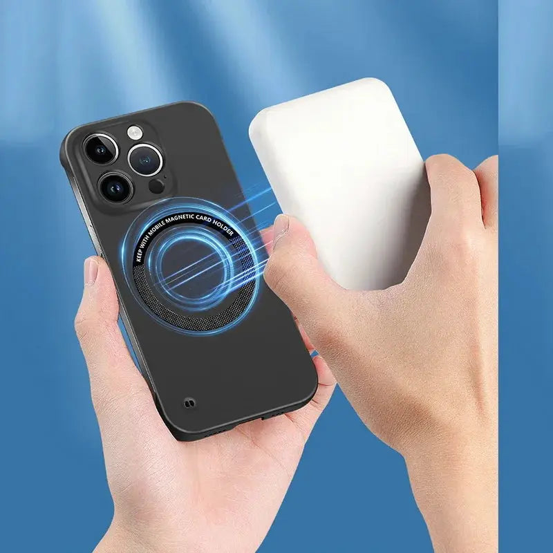 NovaCase Ultra Thin Matte Magnetic Frameless PC Case For iPhone 17 Pro Max 16 15 14 Plus Ultra Thin Protection