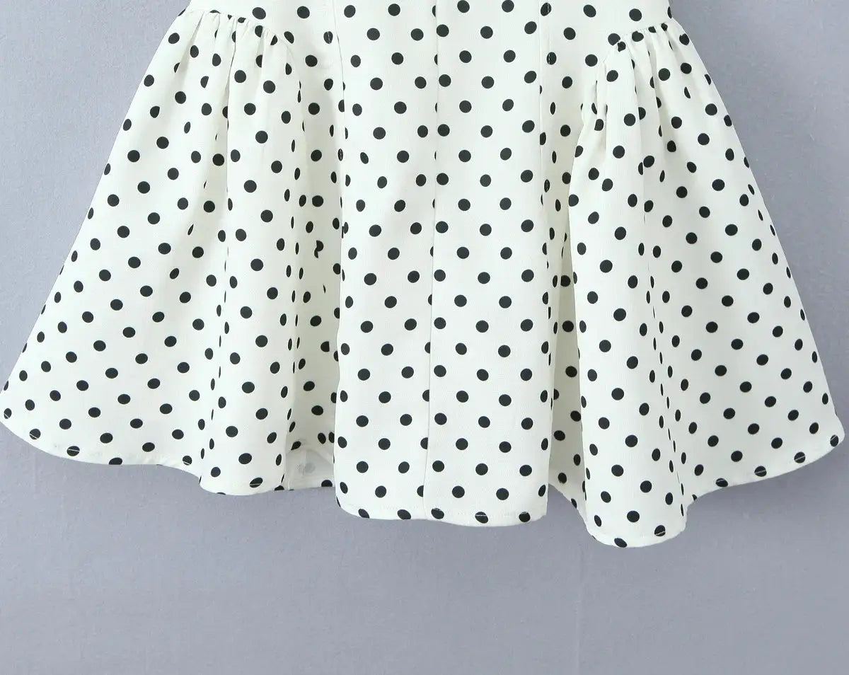 Yenkye French Style Retro Polka Dot Halter Dress Women Backless A Line