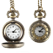 Timeless Charm Vintage Pocket Watch Alloy With Roman Numerals Dual Time Display Unisex Necklace Accessory