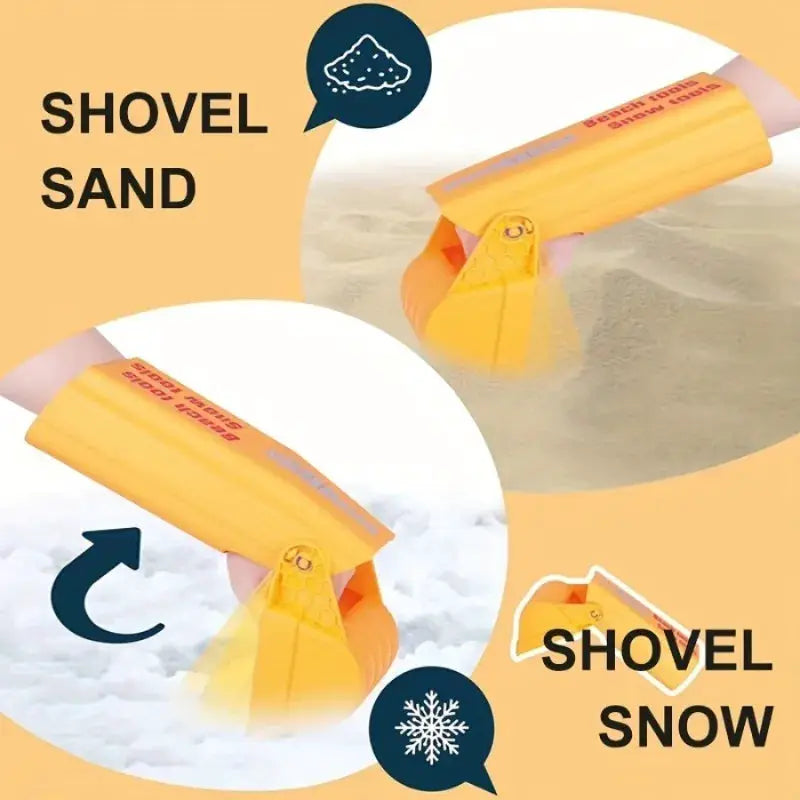 Pro Sand And Snow Shovel 1pc 2pcs Vibrant Orange Beach Digging Tool For Kids And Adults Heavy Duty Plastic Snow Toy