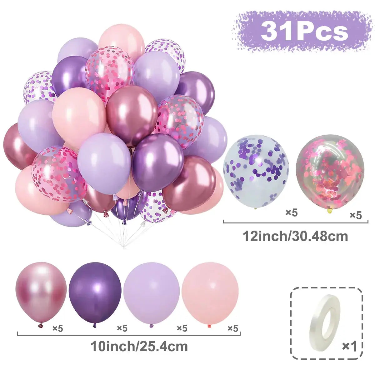 Metallic Pearl Latex Balloons Confetti Gold Set 31 36 37 51 101 Pcs For Birthday Weddings Baby Shower Decor
