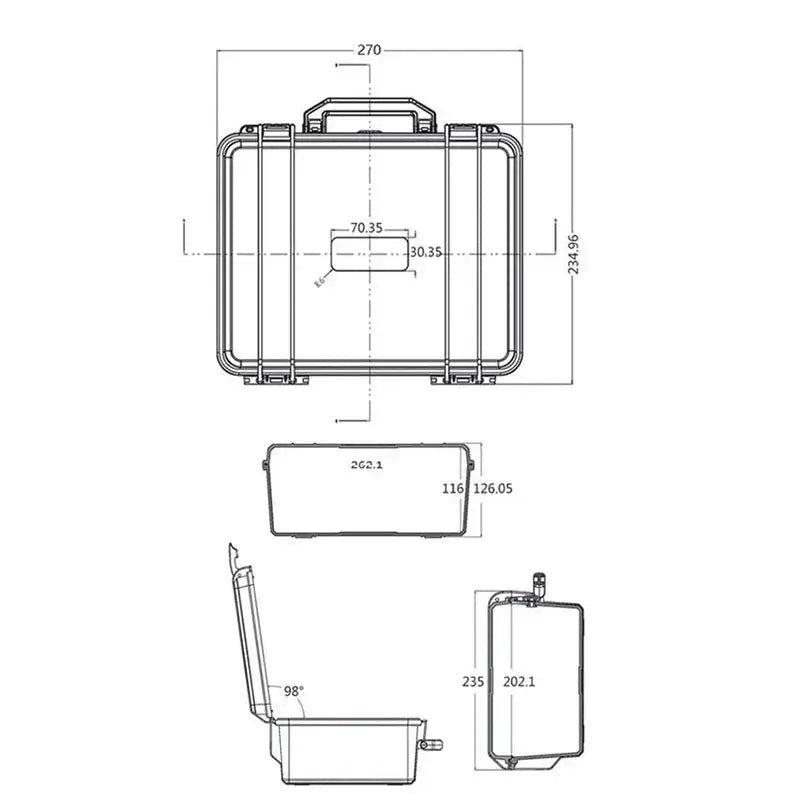 Simples Market hard-shell waterproof organizer box, portable impact-resistant toolbox for hardware accessories