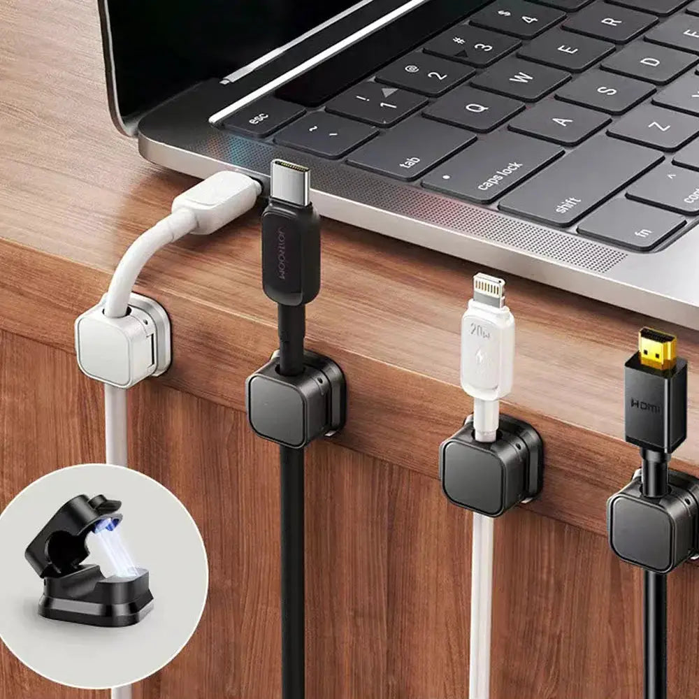 NovaGrip Magnetic Cable Clips Under Desk Cord Holder For Smooth Adjustable Cable Management On Any Flat Surface