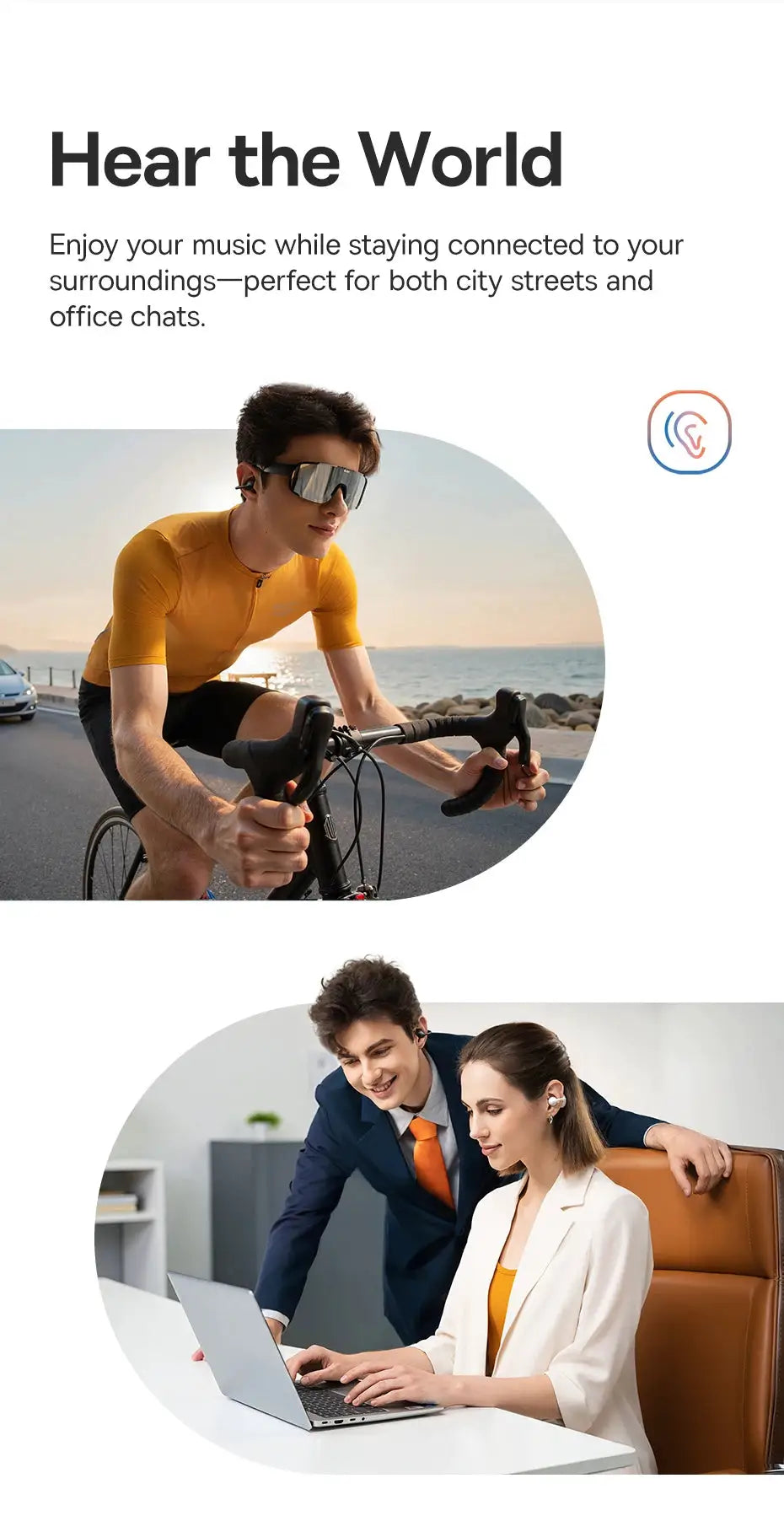 Baseus BC1 ear clip open-ear wireless earphones for sports