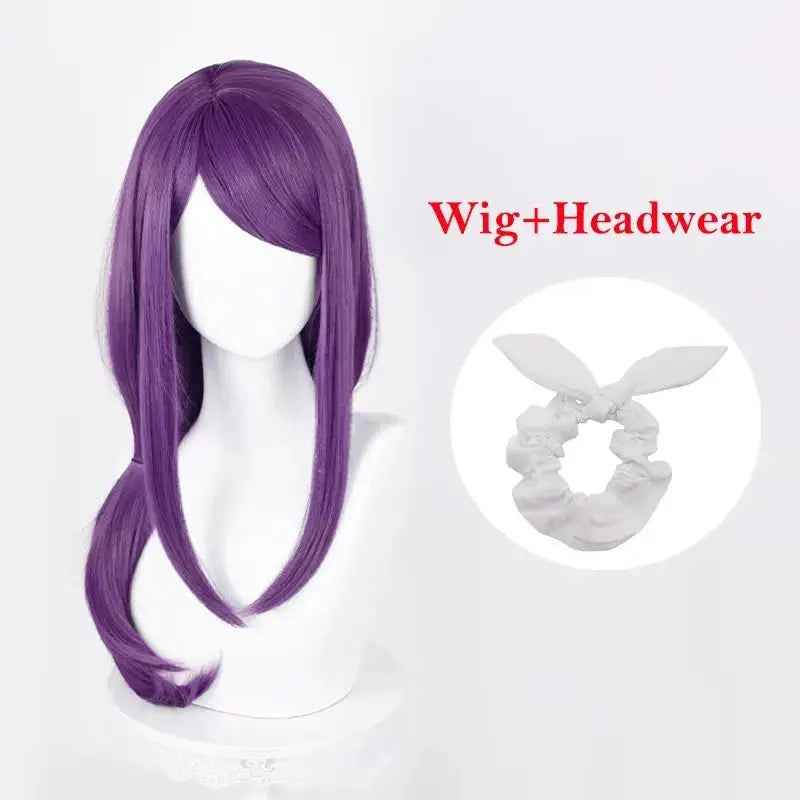 Kamishiro Rize cosplay wig, purple 70cm braid, heat-resistant synthetic hair with wig cap by Simples Market