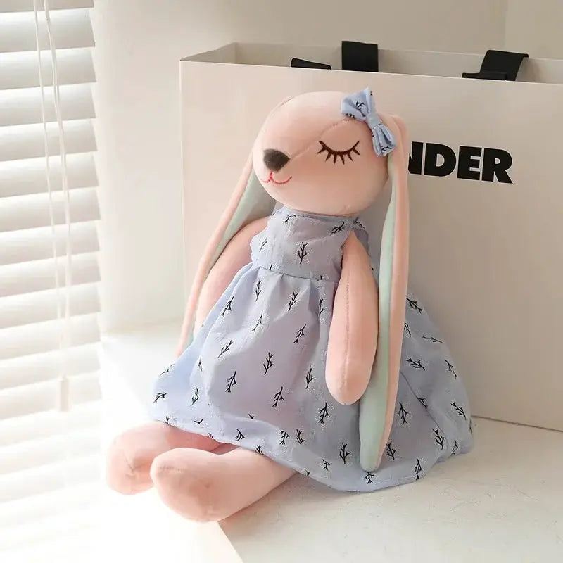 Kawaii Long Ear Rabbit Plush Toy for Baby Sleep Comfort Doll Soft Animal Toy Lovely Rabbit for Children Girls Room Decor