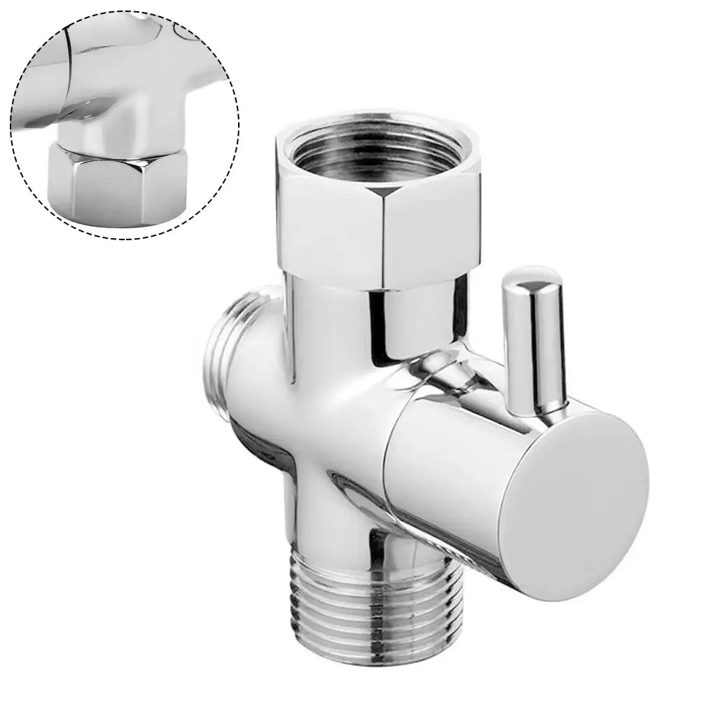 Simples Market chrome G1/2in 3-way diverter valve T-adapter for shower faucet connections