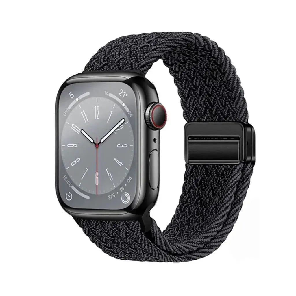 Nylon Braided Band Strap Compatible For Apple Watch S10 46mm 44mm 40mm 45mm 49mm 41mm 38mm iWatch series se 10 7 3 5 6 8 9 Ultra