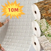 3D Foam Brick Wallpaper Self Adhesive Waterproof Wall Sticker For Living Room And Bedroom 70cm Wide 1m, 5m Or 10m
