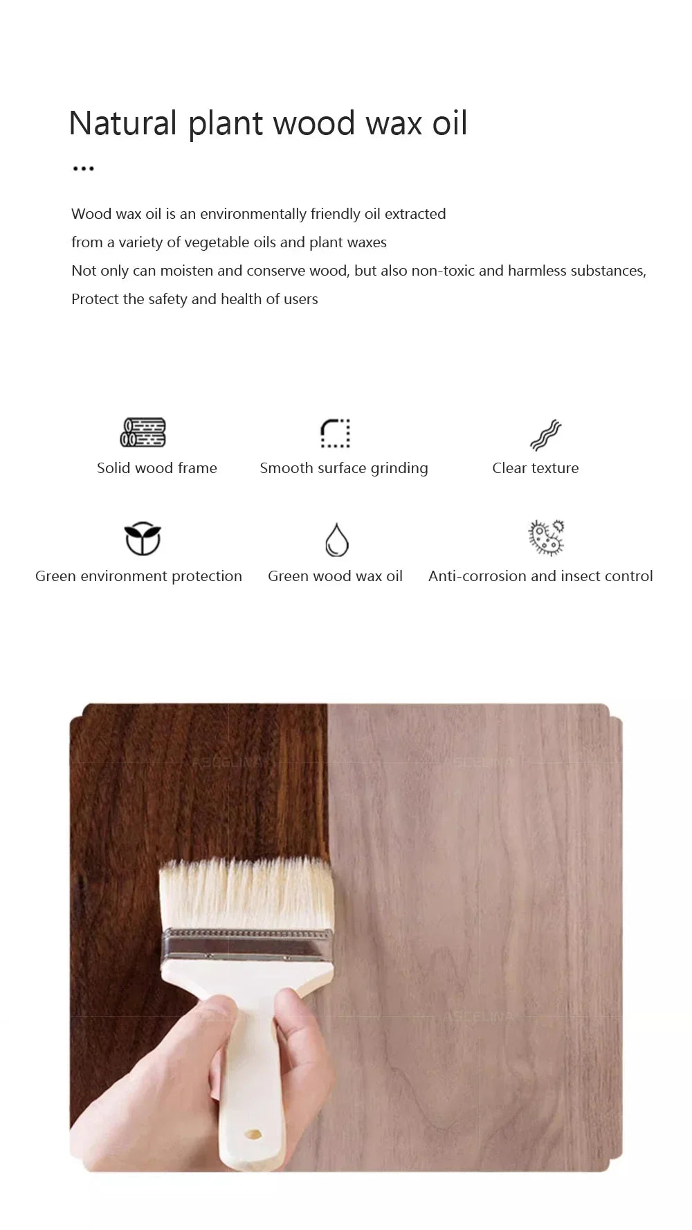 Damiasmil LED pendant light with natural wood finish; wood panels coated with plant wood wax oil