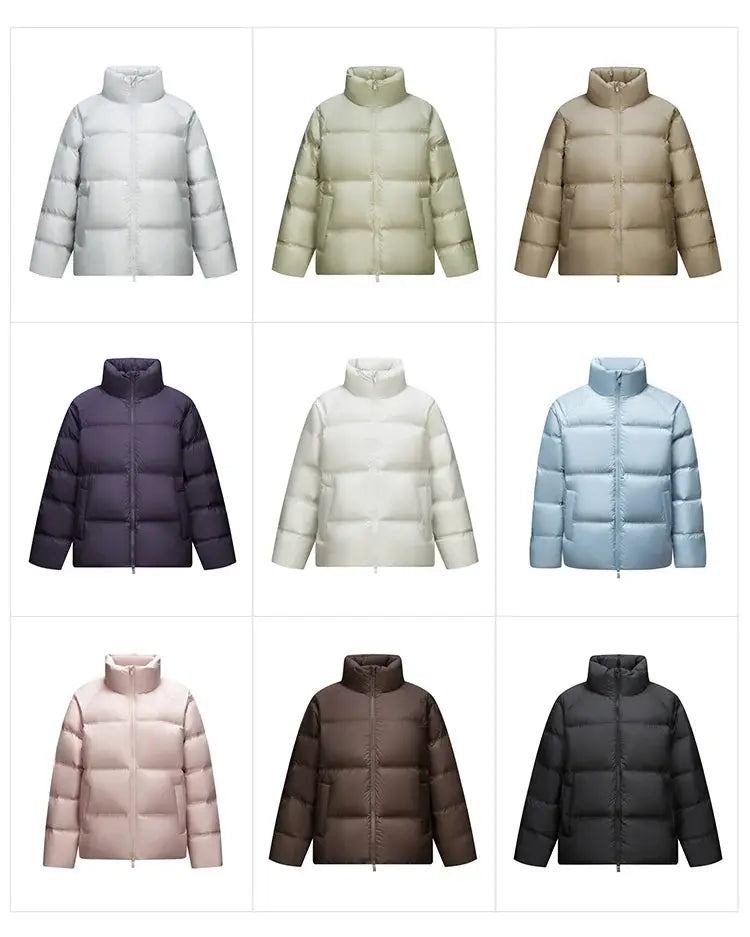 Semir down jacket, unisex short puffer coat in nine colorways, by Simples Market.