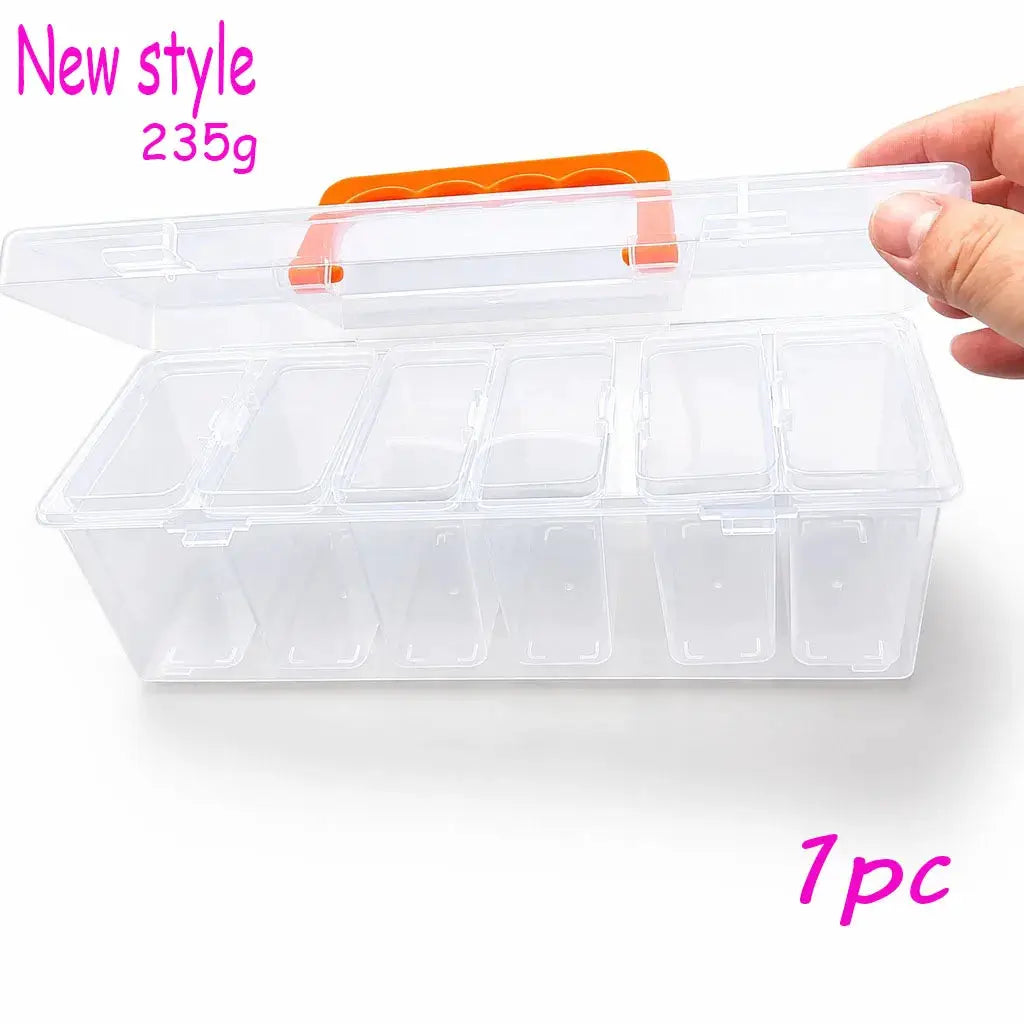 Hardware tool storage box by Simples Market, transparent multi-compartment organizer for screws and accessories