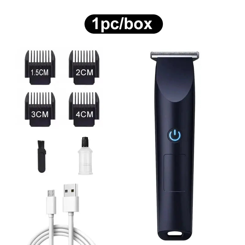 Simples Market USB charging hair clipper with adjustable cutter head and 4 guide combs (1.5-4 cm)