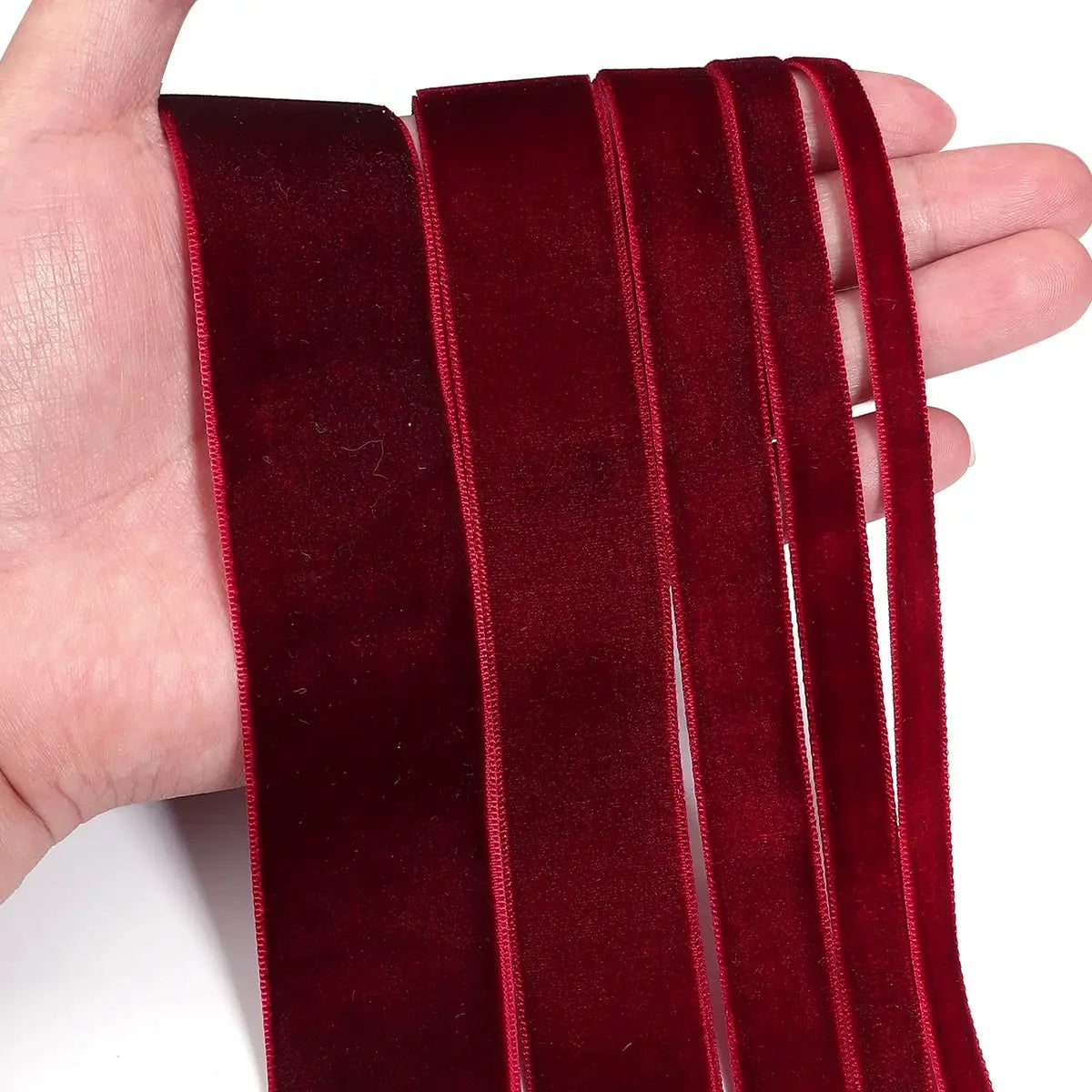 Velvet Ribbon Gift Bow 5 To 10 Yards 6mm 10mm 15mm 25mm 32mm 38mm For Gift Wrapping Flower Packaging DIY Christmas