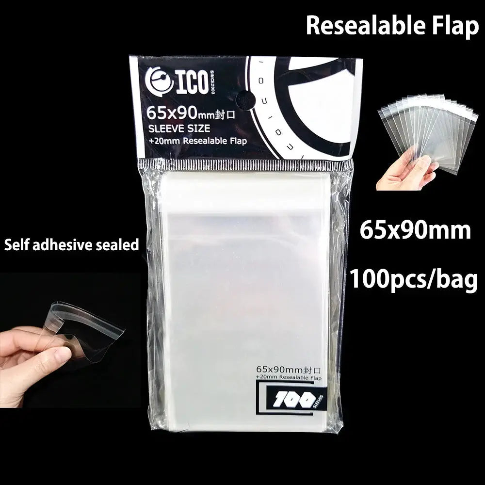 100 Pack High Quality Transparent Trading Card Sleeves For Magic The Gathering And Yu Gi Oh Sealed And Unsealed