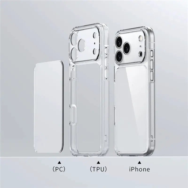 LuxShield Clear Hybrid Shockproof Case For iPhone 17 Series TPU And PC Protective Cover
