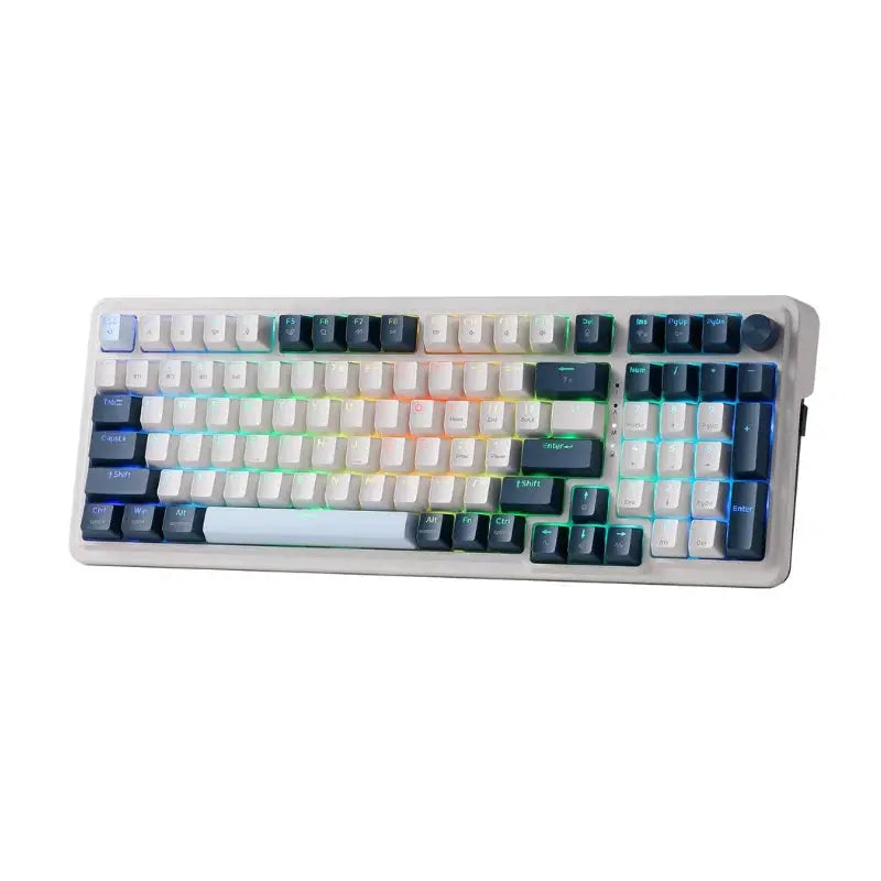 K686 PRO 98-key mechanical keyboard with RGB backlighting and a white frame by Simples Market