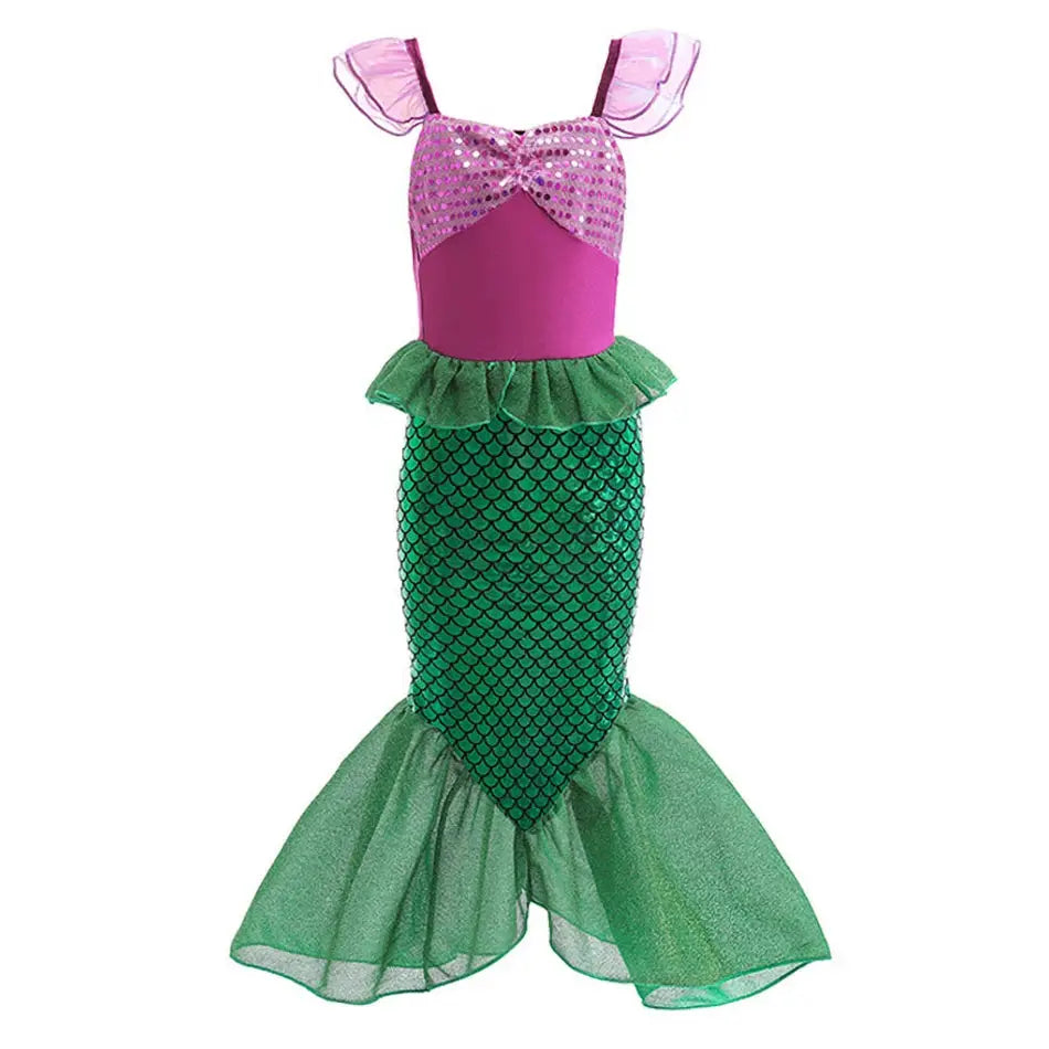Girls Elsa Anna Rapunzel Jasmine Princess Dress Costume For Carnival Party Cosplay Halloween Christmas