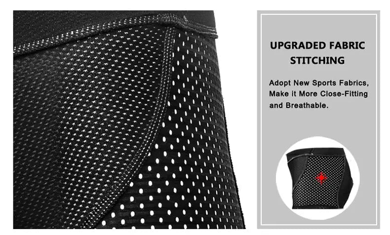 X-TIGER men's cycling underwear shorts in black dotted mesh fabric with upgraded stitching panel.