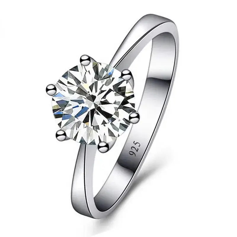 Yaameli S925 Sterling Silver Ring With Austrian Zircon Crystals For Women Fine Wedding Engagement Ring Gift