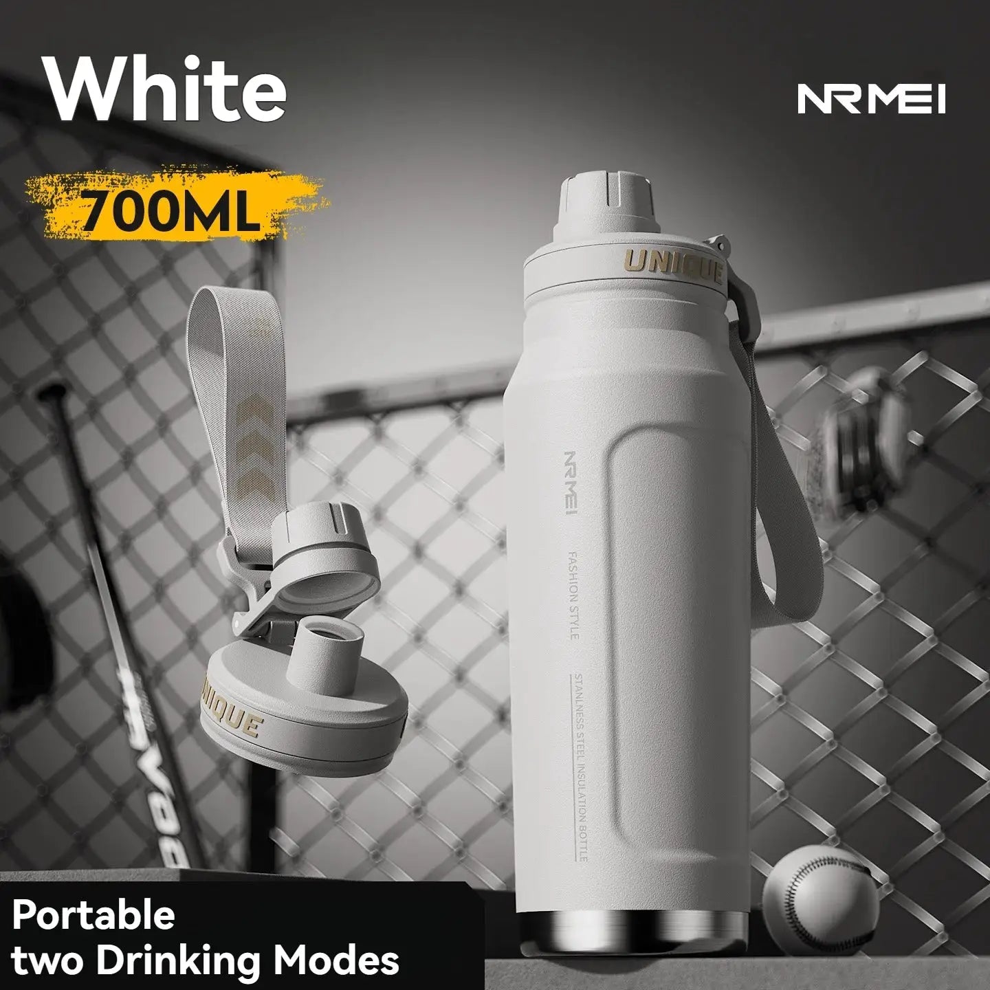 1L Insulated Stainless Steel Water Bottle Vacuum Flask With Handle