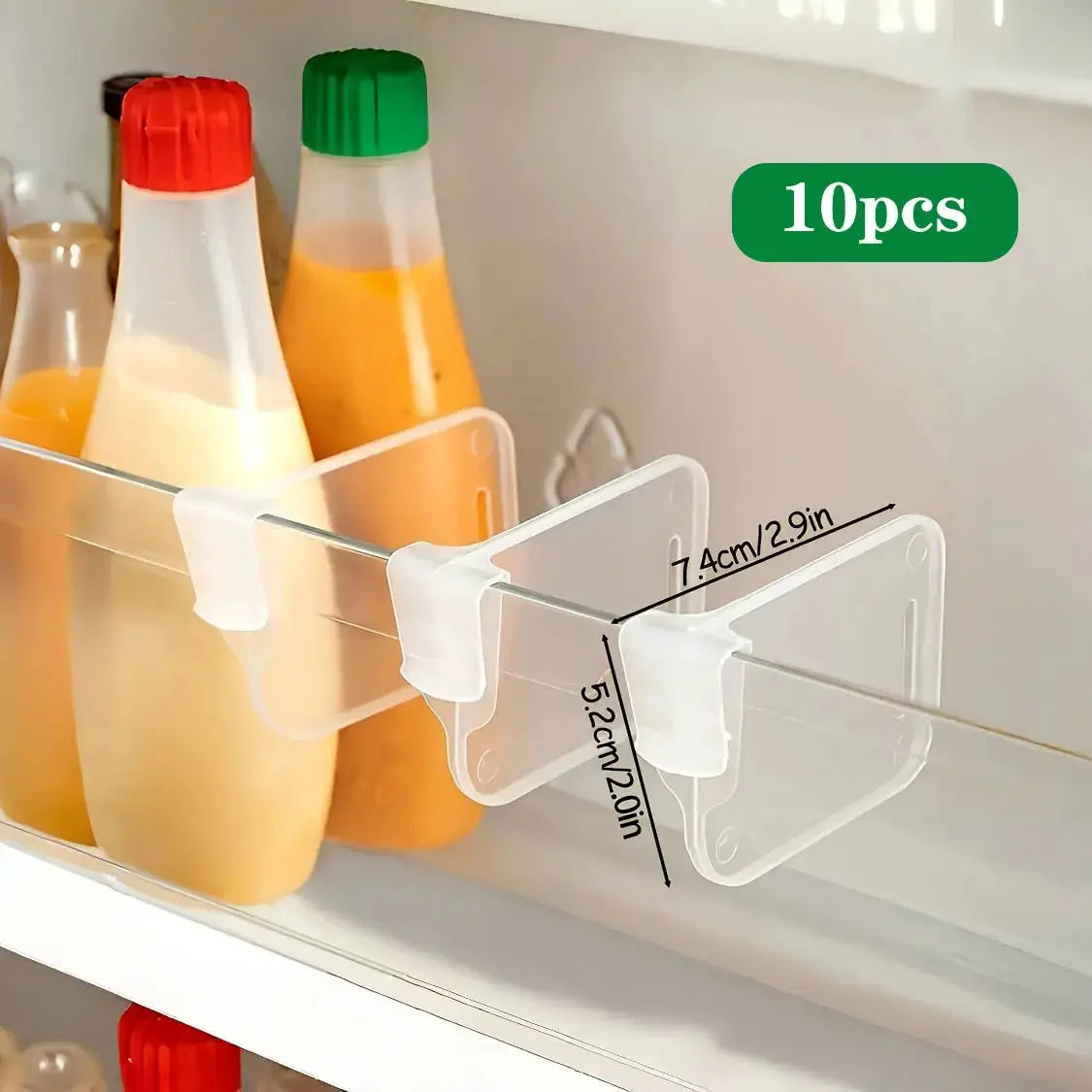 5 10 15 20 Pieces Sturdy Clear Refrigerator Organizer Dividers Adjustable Fridge Storage Space Saving Compartments