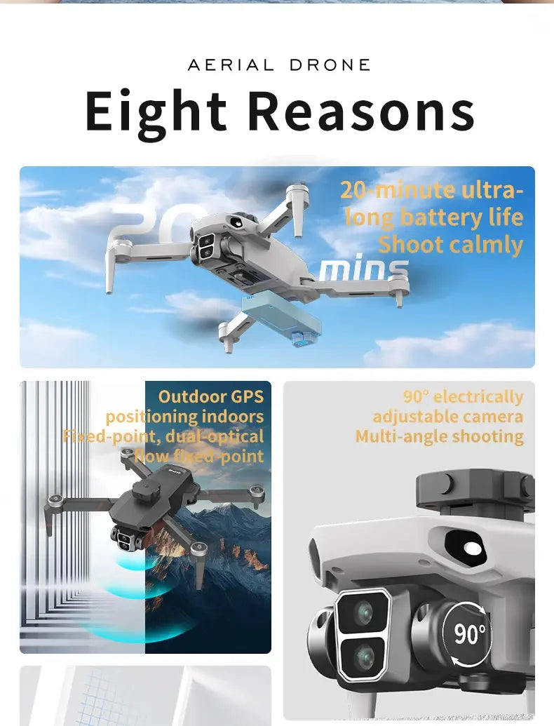 Simples Market L106-1PRO GPS drone with 4K HD camera and remote screen, 5G WiFi, 3km range, brushless quadcopter