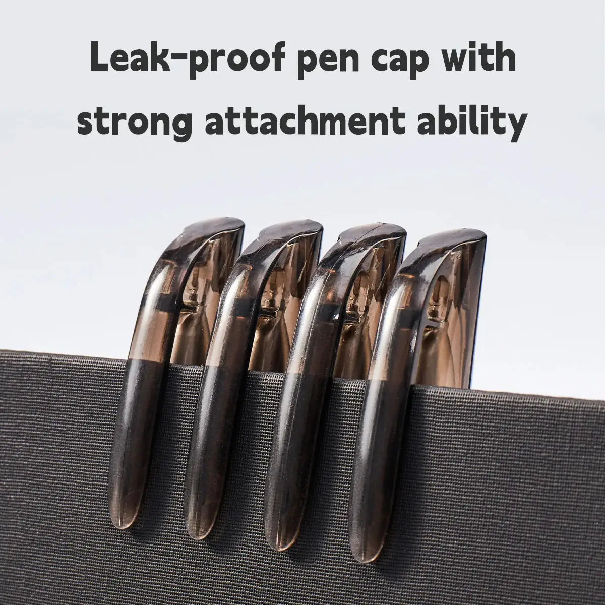 Kawaii erasable gel pens set (4 pens) with 0.5mm tips; transparent brown caps.