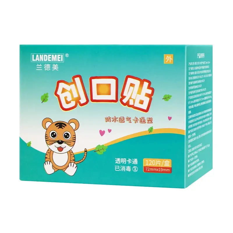 Cartoon Bandages For Kids 120 Pcs Breathable Transparent Waterproof Bandages Hemostatic Patch