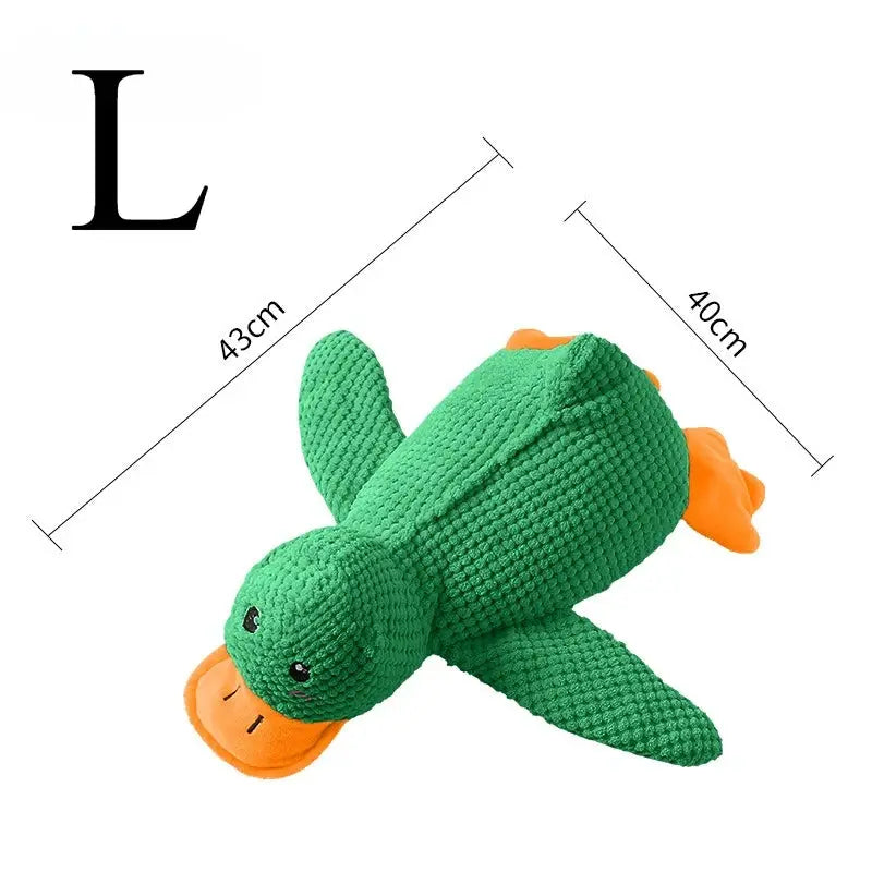 Plush Sleeping Duck Dog Toy For Small And Large Dogs Bite Resistant Teeth Grinding Relief With Duck Sound Toy