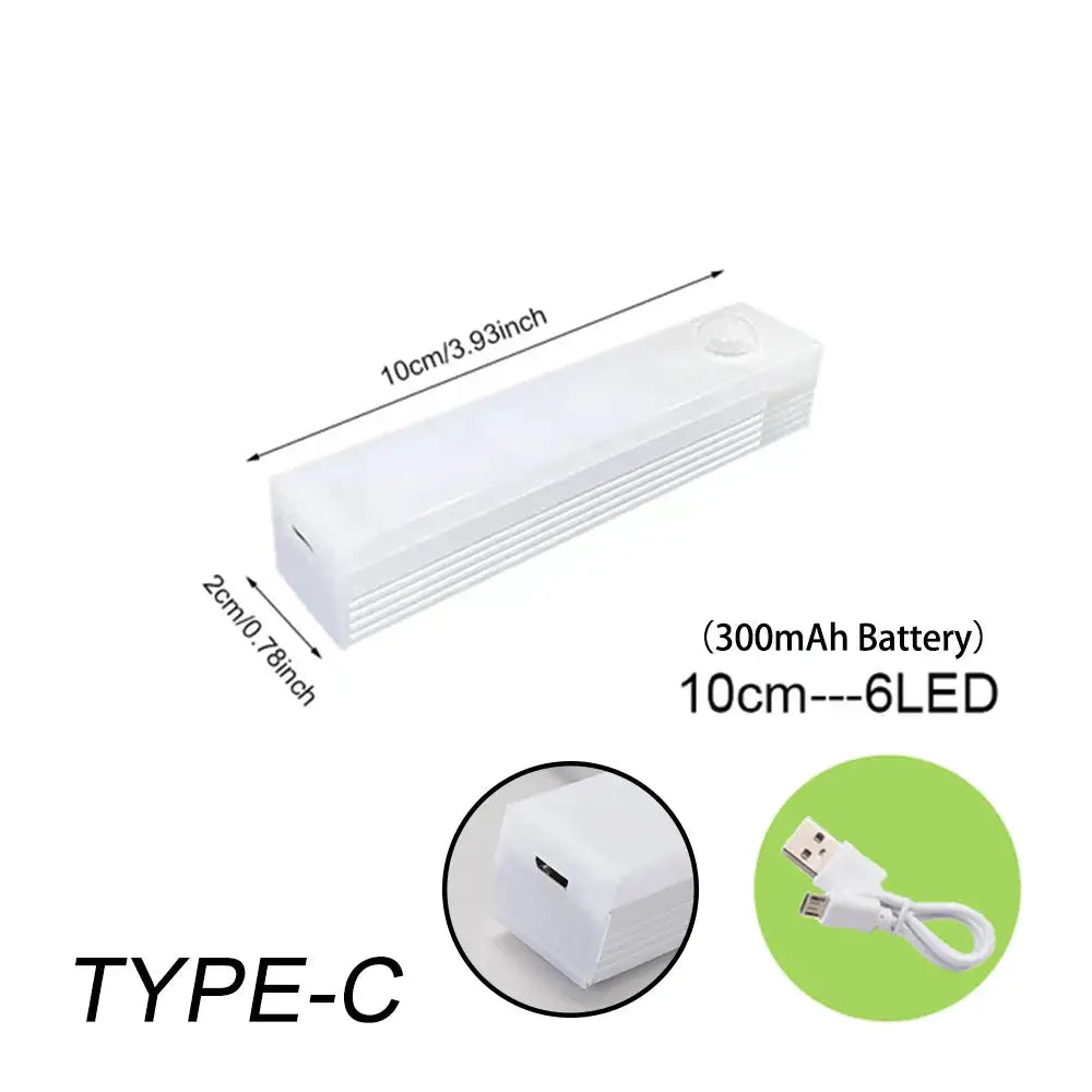 NovaBright Wireless Rechargeable Motion Sensor LED Night Light Type C Charging for Cabinets Wardrobes Staircase Light