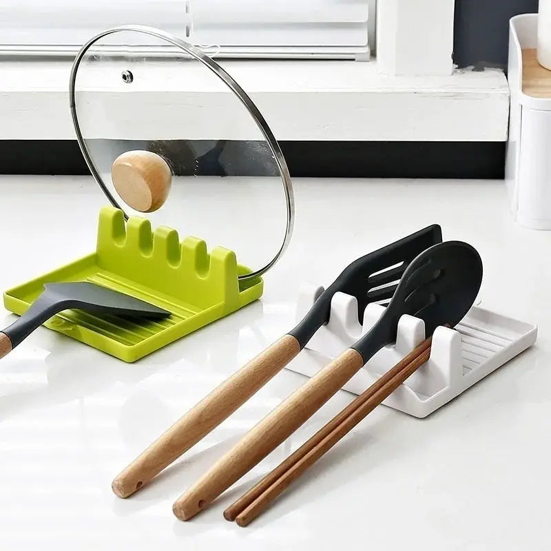Kitchen Utensil Holder Rack Non Slip Plastic Organizer For Spoons Spatulas Forks And Chopsticks