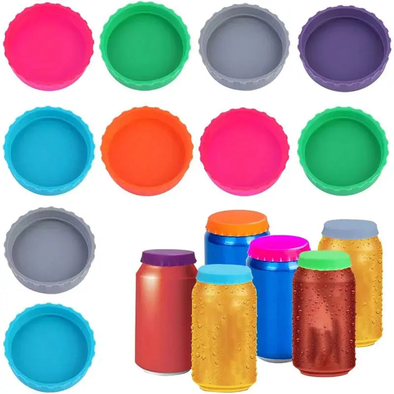 Food Grade Silicone Cola Cap Leak Proof Sealed Can Cap Reusable Dust Proof Cap For Beer Canned Beverages