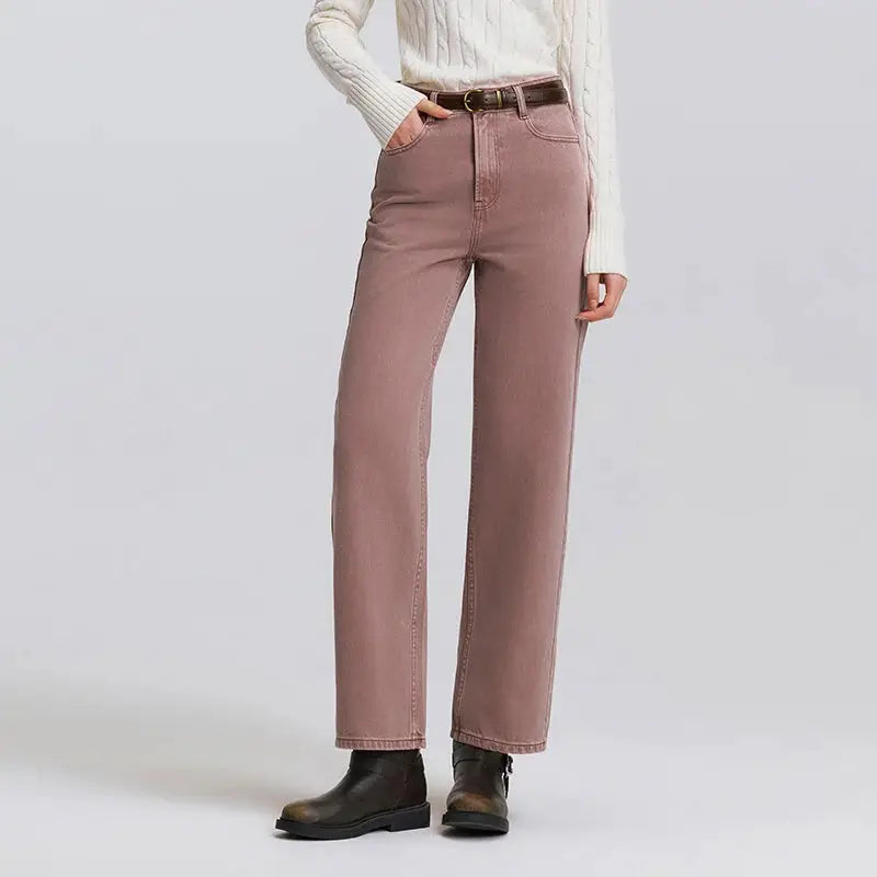 Semir Jeans Women Vintage Wide Leg Trousers Spring 2025 Soft Denim